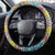 Ethiopian Epiphany Steering Wheel Cover Cross Mix Tilet Pattern - Wonder Print Shop