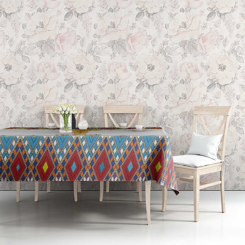 Ethiopian Epiphany Tablecloth Cross Mix Tilet Pattern - Wonder Print Shop