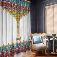 Ethiopian Epiphany Window Curtain Cross Mix Tilet Pattern - Wonder Print Shop