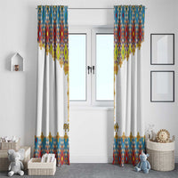 Ethiopian Epiphany Window Curtain Cross Mix Tilet Pattern - Wonder Print Shop