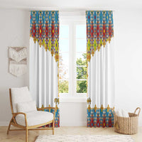 Ethiopian Epiphany Window Curtain Cross Mix Tilet Pattern - Wonder Print Shop