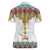 Ethiopian Epiphany Women Polo Shirt Cross Mix Tilet Pattern - Wonder Print Shop