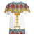 Ethiopian Epiphany Women V-Neck T-Shirt Cross Mix Tilet Pattern - Wonder Print Shop