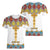 Ethiopian Epiphany Women V-Neck T-Shirt Cross Mix Tilet Pattern - Wonder Print Shop