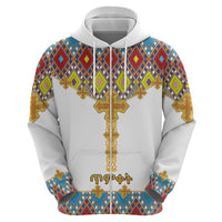Ethiopian Epiphany Zip Hoodie Cross Mix Tilet Pattern - Wonder Print Shop