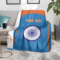 Custom India Cricket Blanket Go Men in Blue