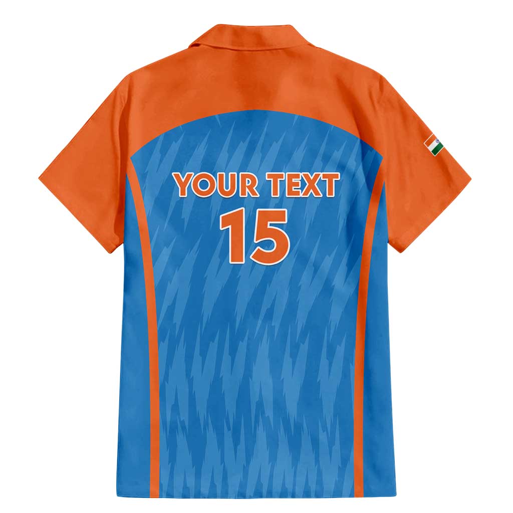 Custom India Cricket Family Matching Mermaid Dress and Hawaiian Shirt Go Men in Blue - Wonder Print Shop