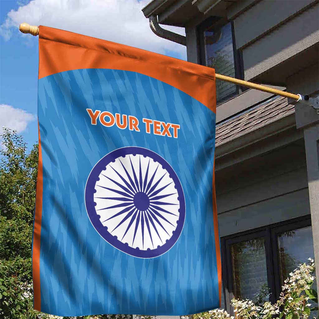 Custom India Cricket Garden Flag Go Men in Blue - Wonder Print Shop