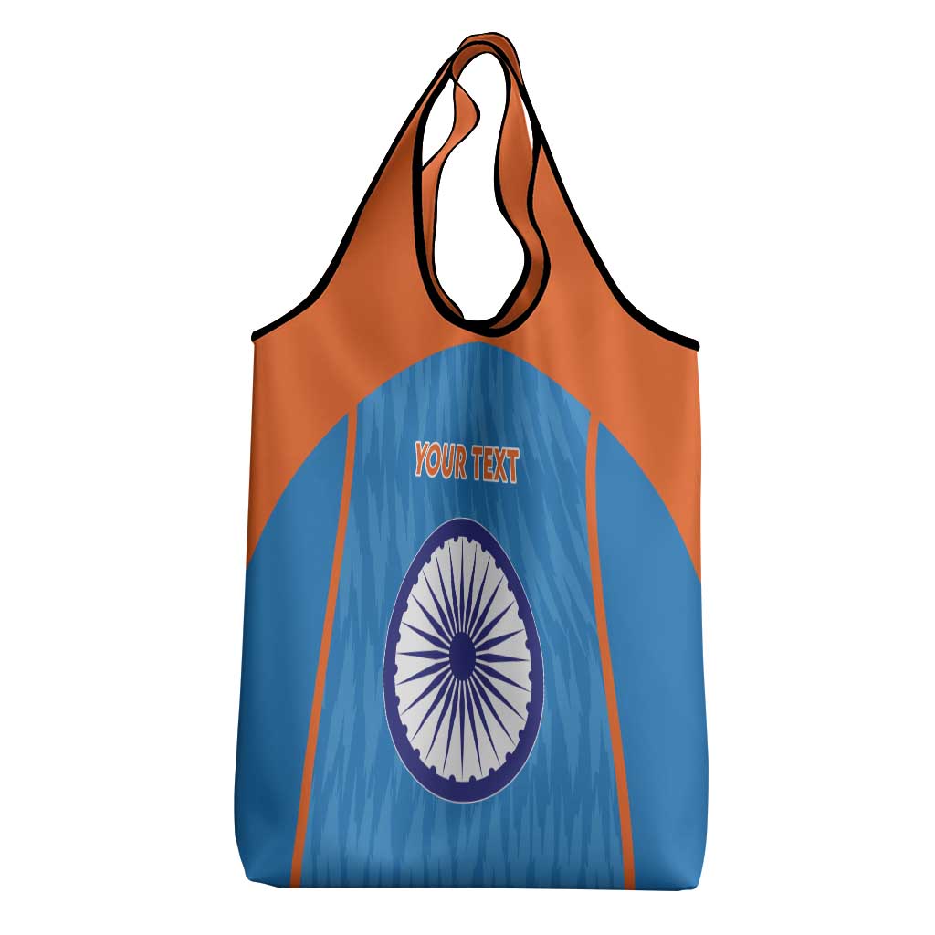 Custom India Cricket Grocery Bag Go Men in Blue