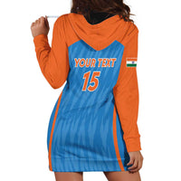 Custom India Cricket Hoodie Dress Go Men in Blue - Wonder Print Shop