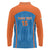 Custom India Cricket Long Sleeve Polo Shirt Go Men in Blue - Wonder Print Shop