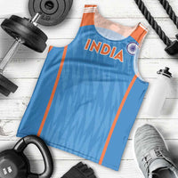 Custom India Cricket Men Tank Top Go Men in Blue - Wonder Print Shop