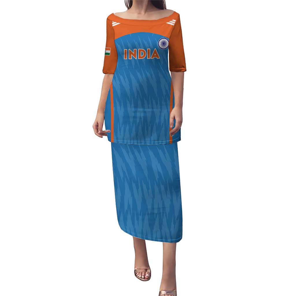 Custom India Cricket Puletasi Go Men in Blue - Wonder Print Shop