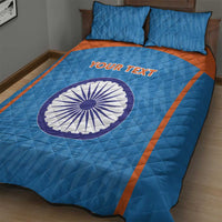 Custom India Cricket Quilt Bed Set Go Men in Blue - Wonder Print Shop