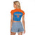Custom India Cricket Raglan Cropped T Shirt Go Men in Blue - Wonder Print Shop