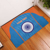 Custom India Cricket Rubber Doormat Go Men in Blue - Wonder Print Shop