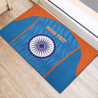 Custom India Cricket Rubber Doormat Go Men in Blue - Wonder Print Shop