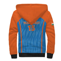 Custom India Cricket Sherpa Hoodie Go Men in Blue - Wonder Print Shop