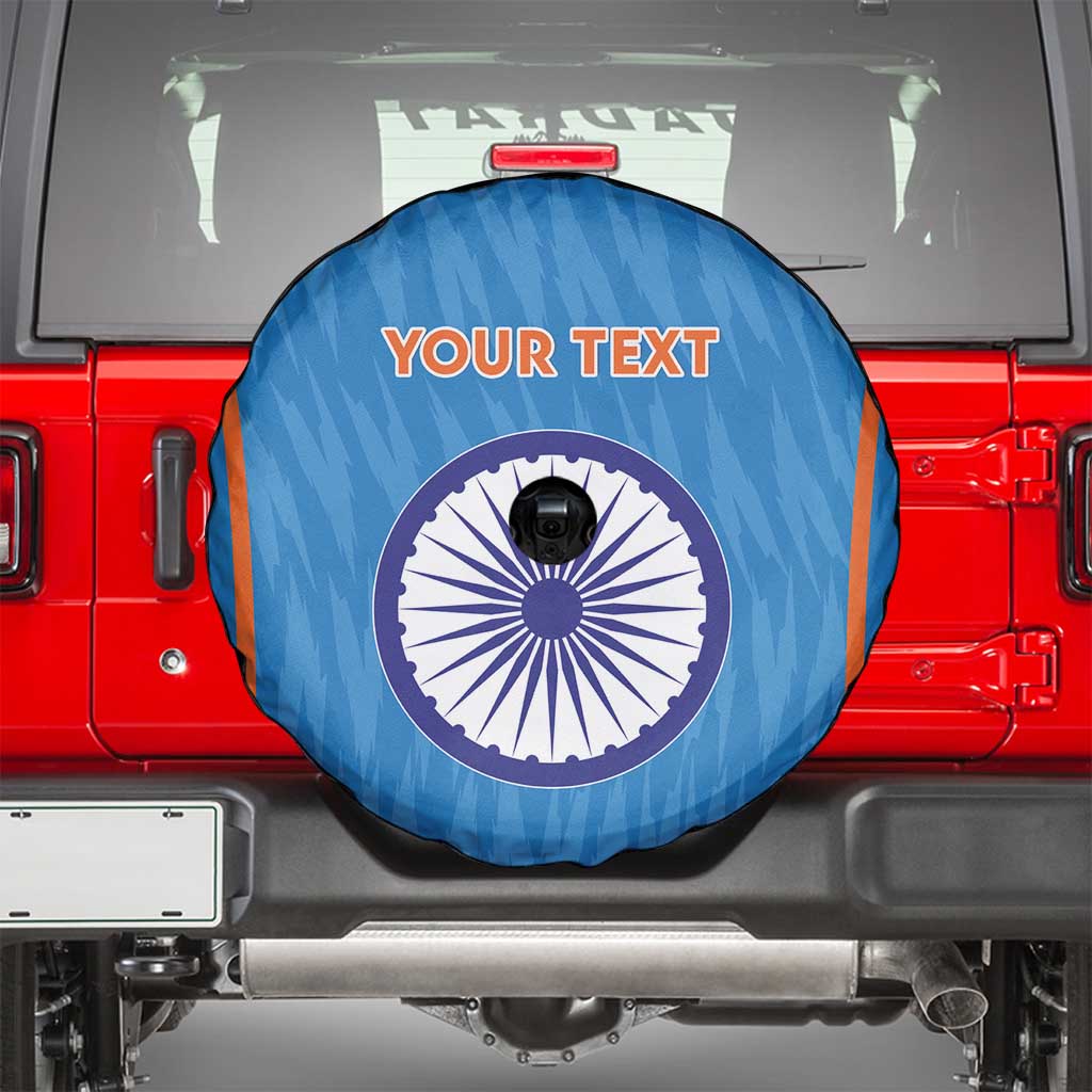 Custom India Cricket Spare Tire Cover Go Men in Blue - Wonder Print Shop