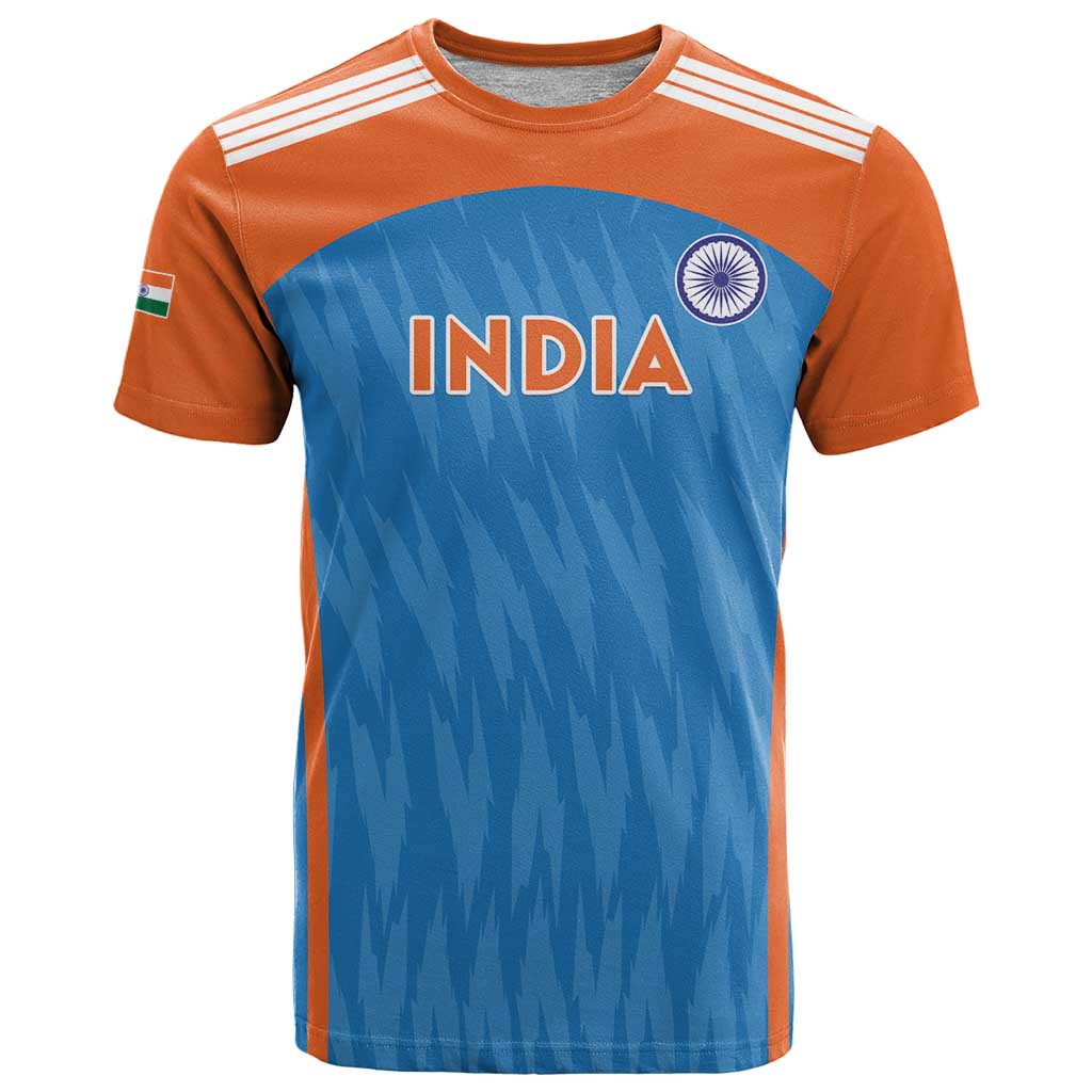 Custom India Cricket T Shirt Go Men in Blue - Wonder Print Shop
