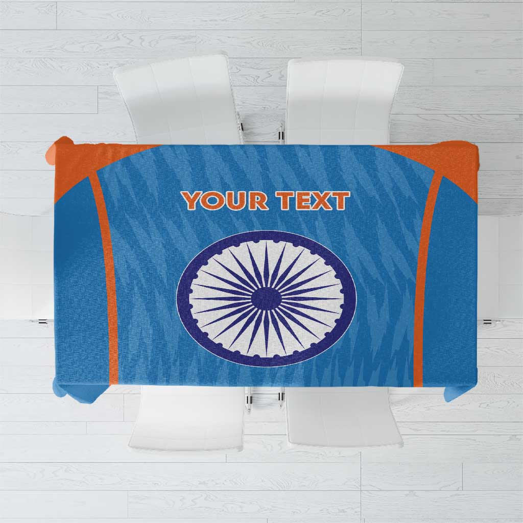 Custom India Cricket Tablecloth Go Men in Blue - Wonder Print Shop