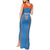 Custom India Cricket Tank Maxi Dress Go Men in Blue - Wonder Print Shop