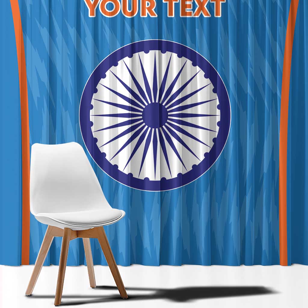 Custom India Cricket Window Curtain Go Men in Blue - Wonder Print Shop