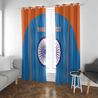 Custom India Cricket Window Curtain Go Men in Blue - Wonder Print Shop