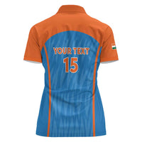 Custom India Cricket Women Polo Shirt Go Men in Blue - Wonder Print Shop
