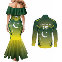 Custom Pakistan Cricket Couples Matching Mermaid Dress and Long Sleeve Button Shirt Go Shaheens