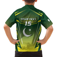 Custom Pakistan Cricket Family Matching Short Sleeve Bodycon Dress and Hawaiian Shirt Go Shaheens - Wonder Print Shop