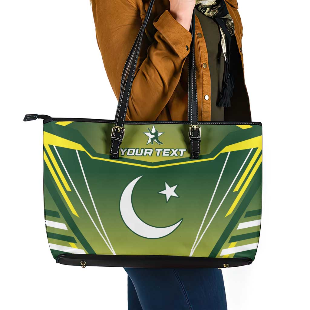 Custom Pakistan Cricket Leather Tote Bag Go Shaheens - Wonder Print Shop