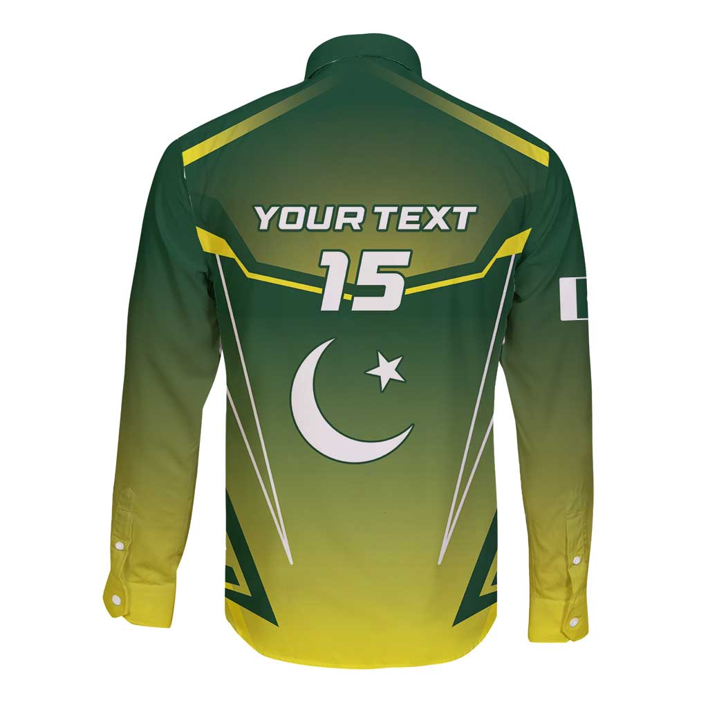 Custom Pakistan Cricket Long Sleeve Button Shirt Go Shaheens - Wonder Print Shop