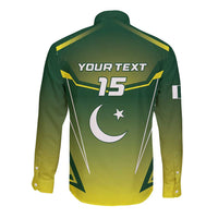 Custom Pakistan Cricket Long Sleeve Button Shirt Go Shaheens - Wonder Print Shop