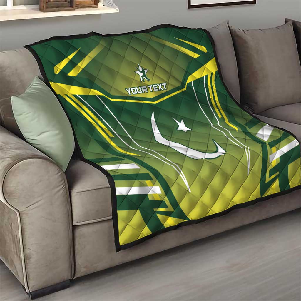 Custom Pakistan Cricket Quilt Go Shaheens - Wonder Print Shop