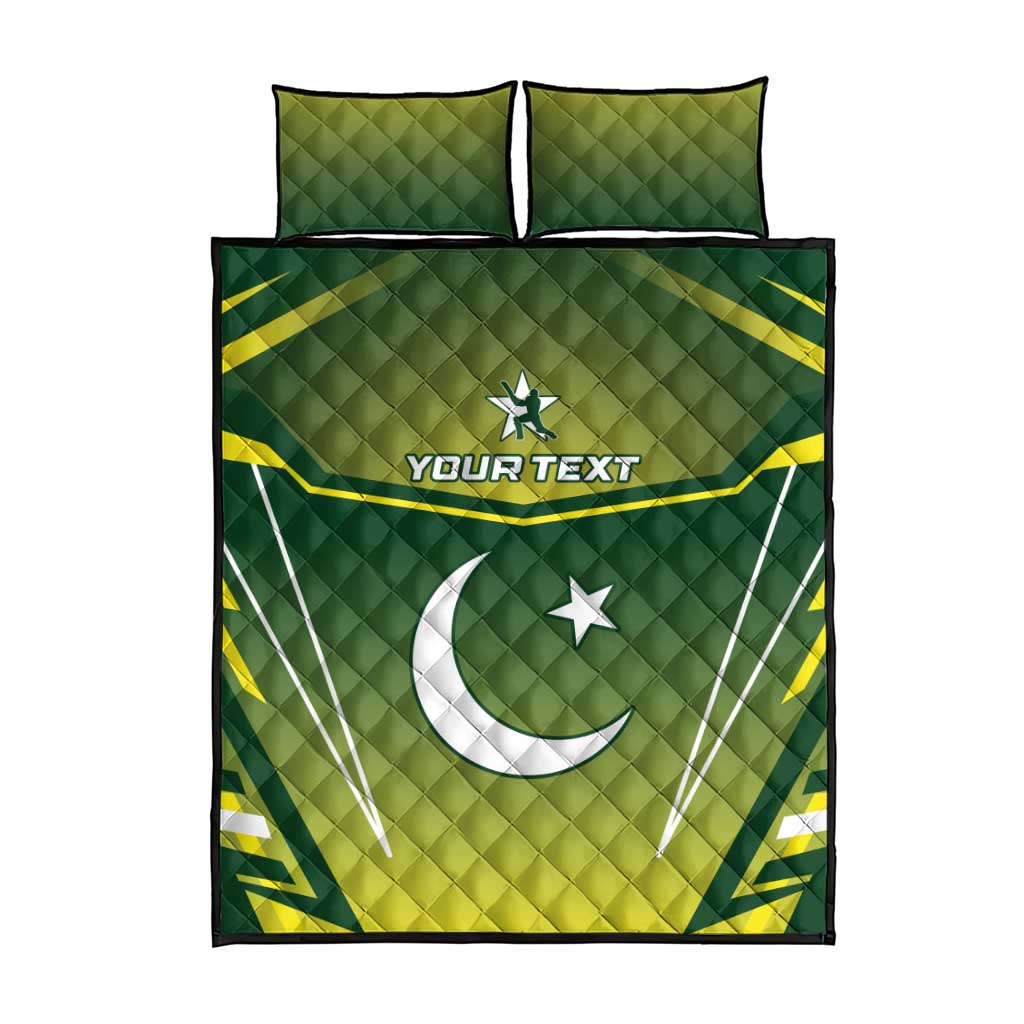Custom Pakistan Cricket Quilt Bed Set Go Shaheens - Wonder Print Shop