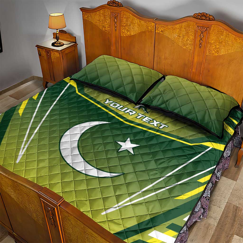 Custom Pakistan Cricket Quilt Bed Set Go Shaheens - Wonder Print Shop