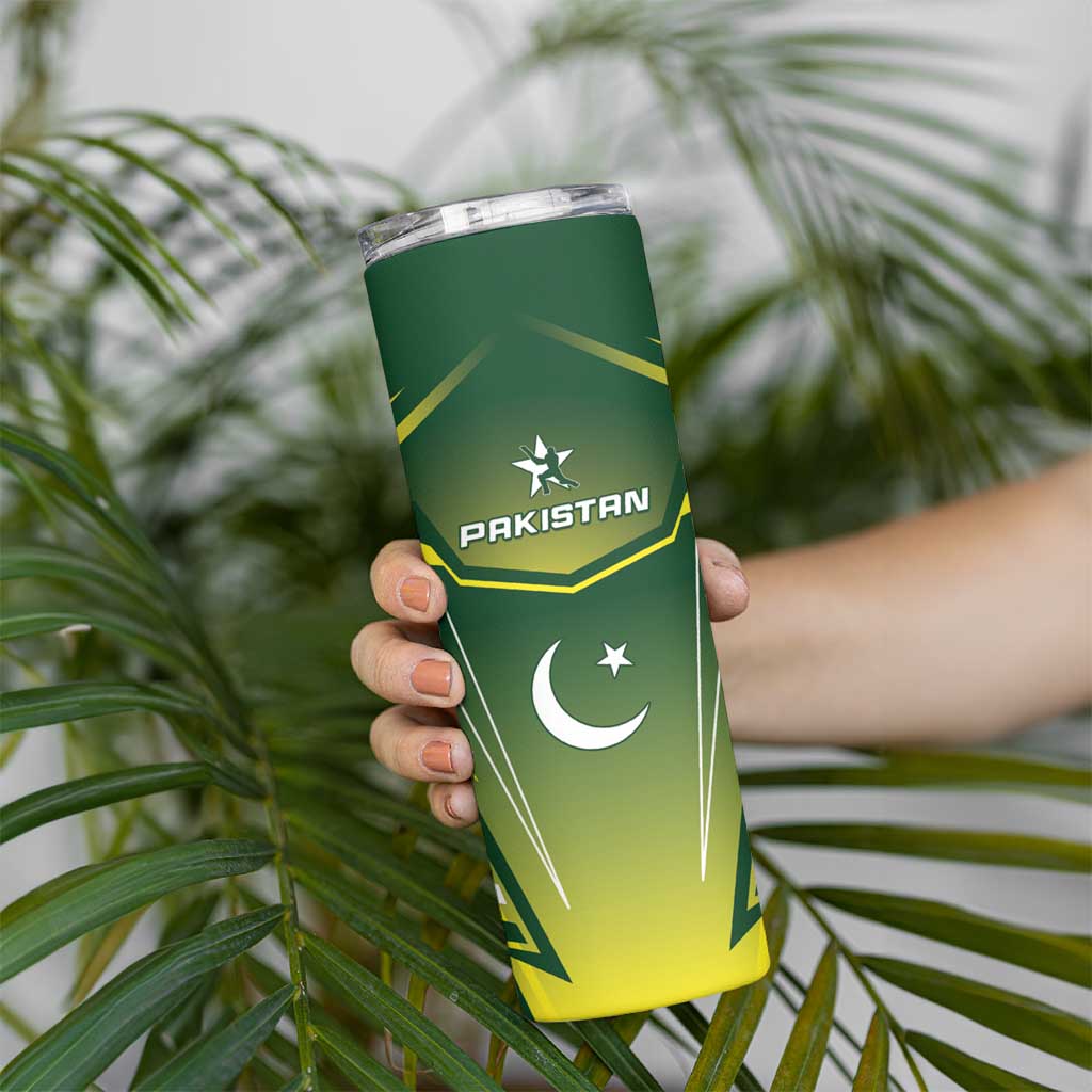 Custom Pakistan Cricket Skinny Tumbler Go Shaheens - Wonder Print Shop