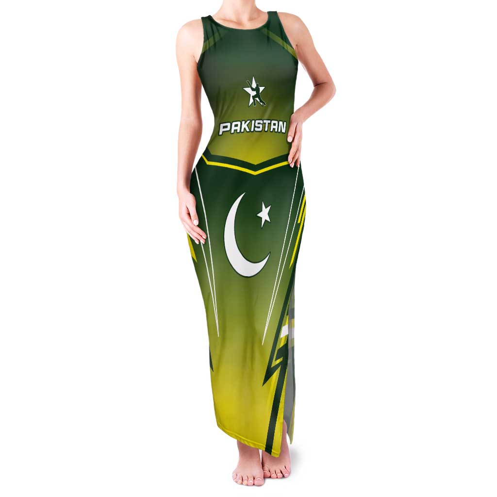 Custom Pakistan Cricket Tank Maxi Dress Go Shaheens - Wonder Print Shop