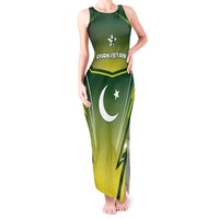 Custom Pakistan Cricket Tank Maxi Dress Go Shaheens - Wonder Print Shop