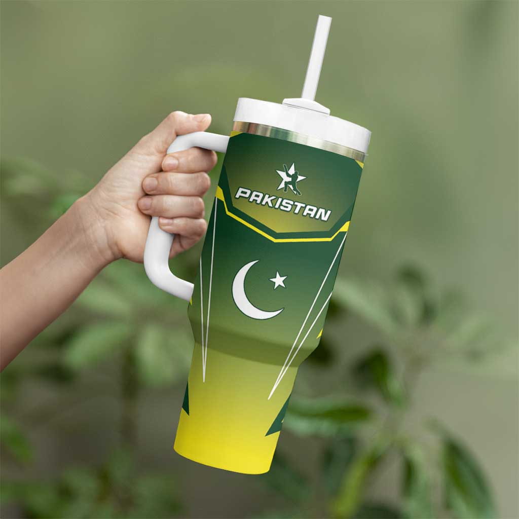 Custom Pakistan Cricket Tumbler With Handle Go Shaheens - Wonder Print Shop