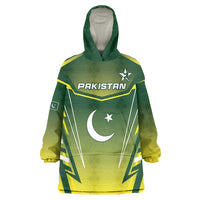 Custom Pakistan Cricket Wearable Blanket Hoodie Go Shaheens - Wonder Print Shop