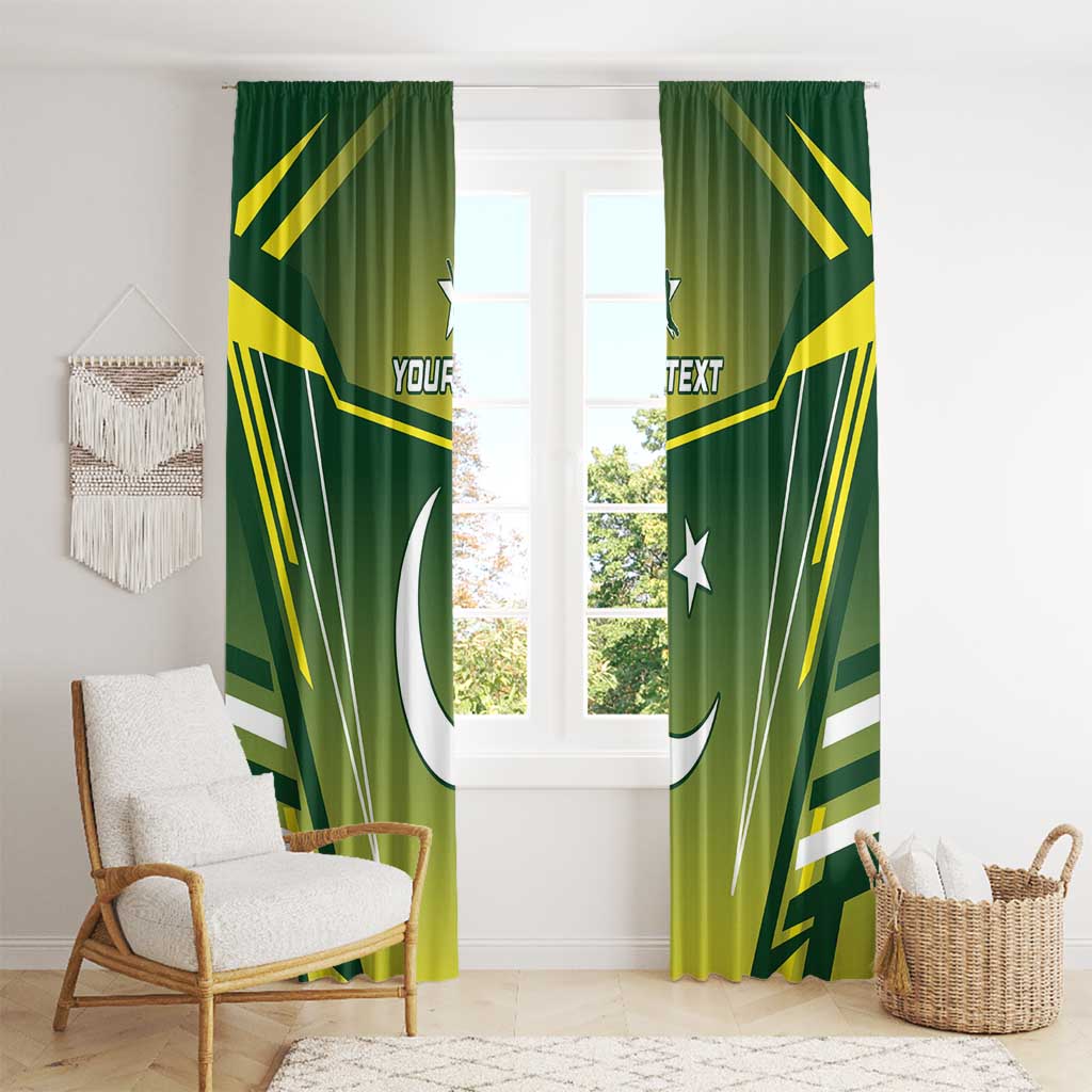 Custom Pakistan Cricket Window Curtain Go Shaheens - Wonder Print Shop