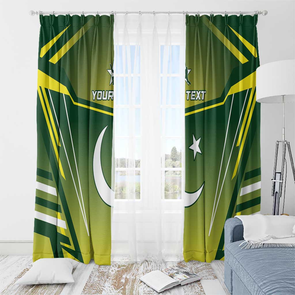 Custom Pakistan Cricket Window Curtain Go Shaheens - Wonder Print Shop