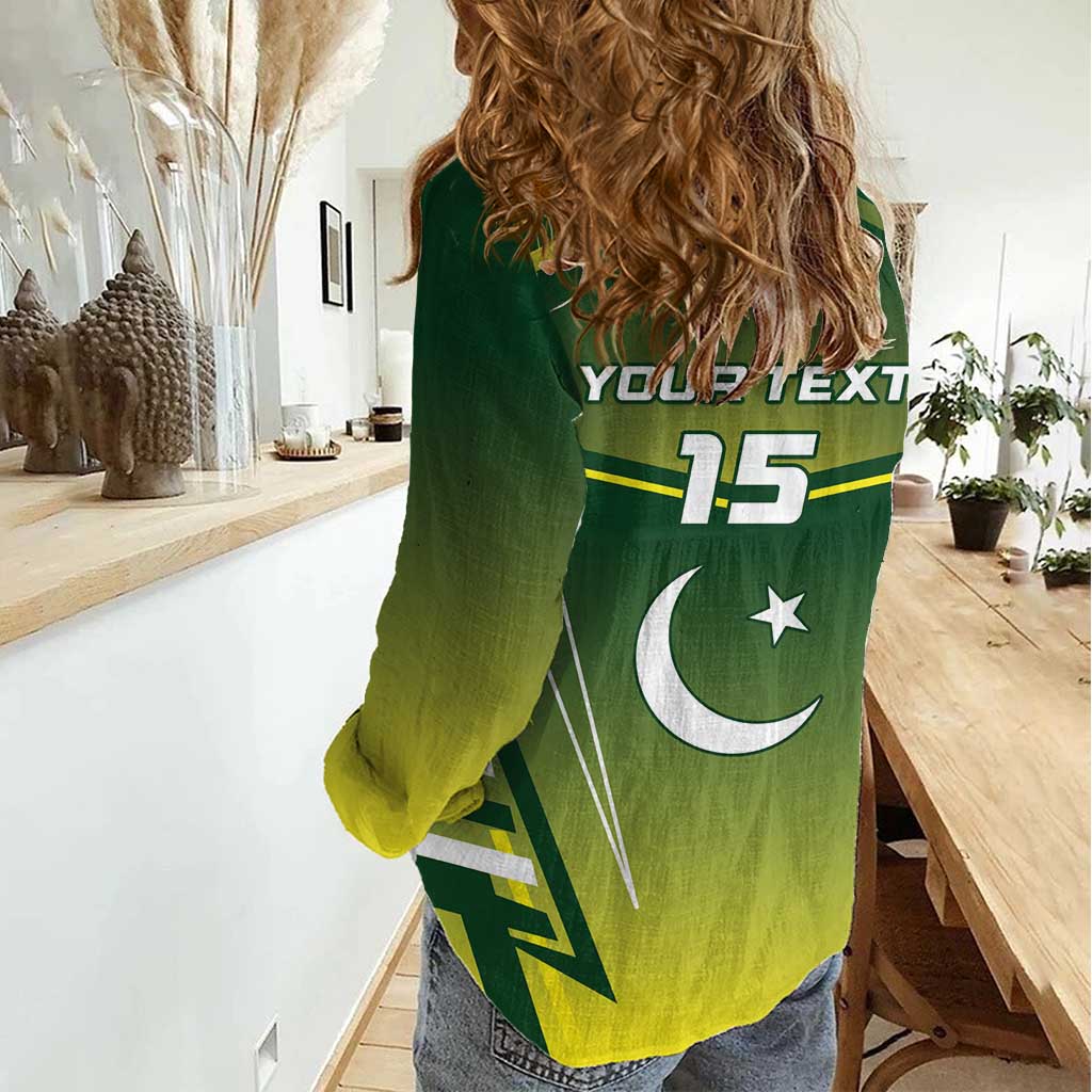 Custom Pakistan Cricket Women Casual Shirt Go Shaheens - Wonder Print Shop