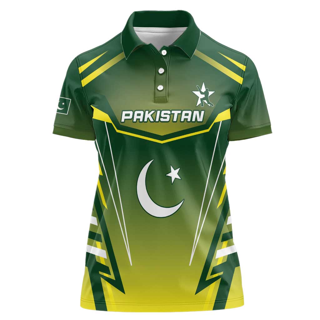 Custom Pakistan Cricket Women Polo Shirt Go Shaheens - Wonder Print Shop