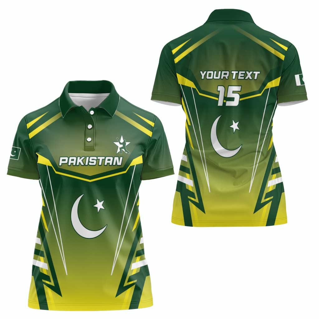 Custom Pakistan Cricket Women Polo Shirt Go Shaheens - Wonder Print Shop