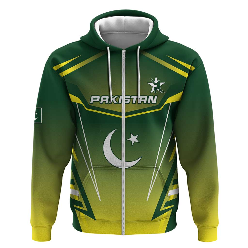 Custom Pakistan Cricket Zip Hoodie Go Shaheens - Wonder Print Shop
