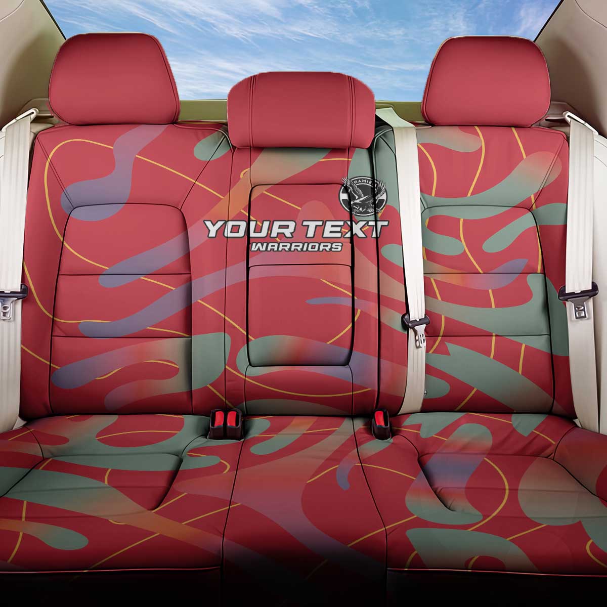 Custom Namibia Football Back Car Seat Cover Go Namibia Warriors - Wonder Print Shop