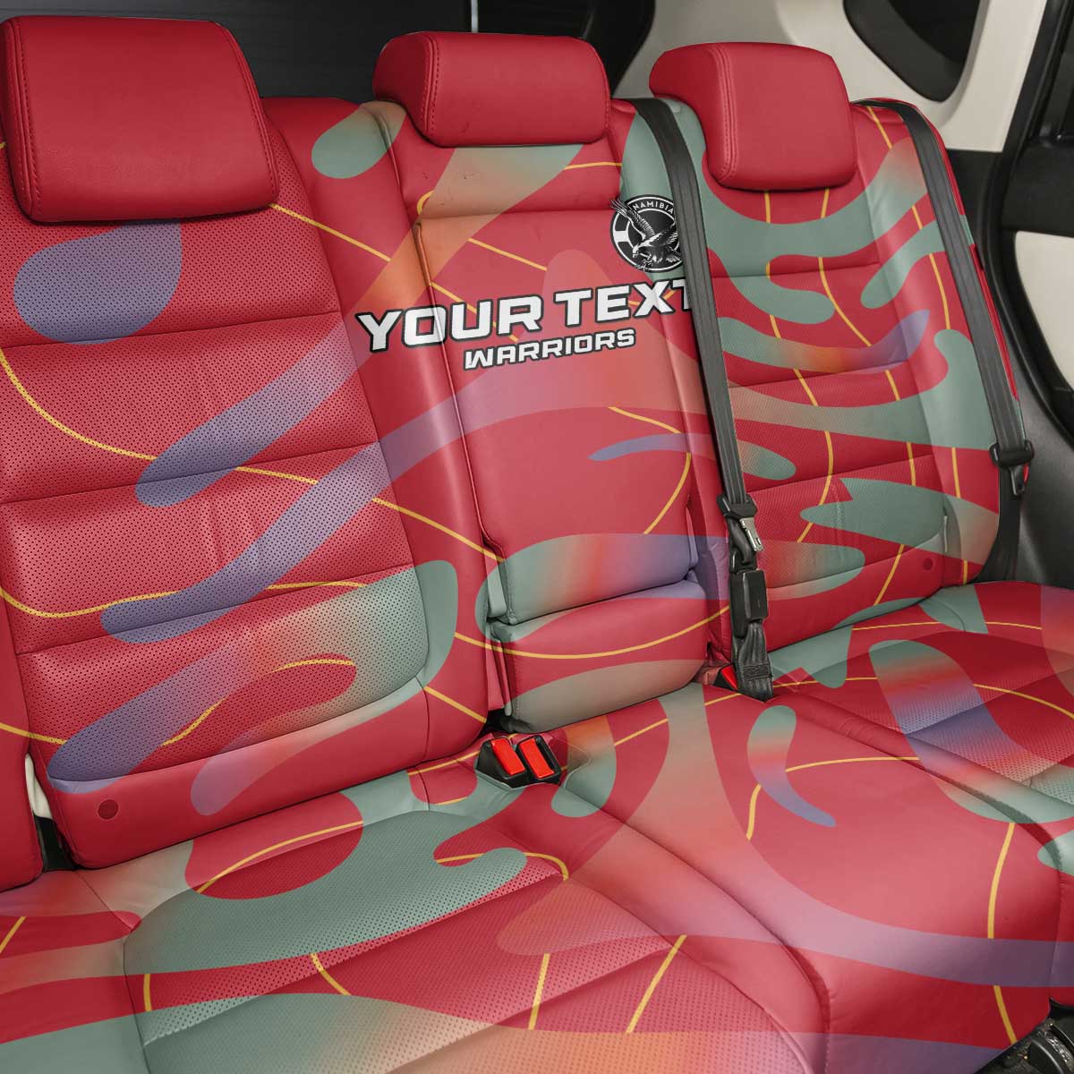 Custom Namibia Football Back Car Seat Cover Go Namibia Warriors - Wonder Print Shop